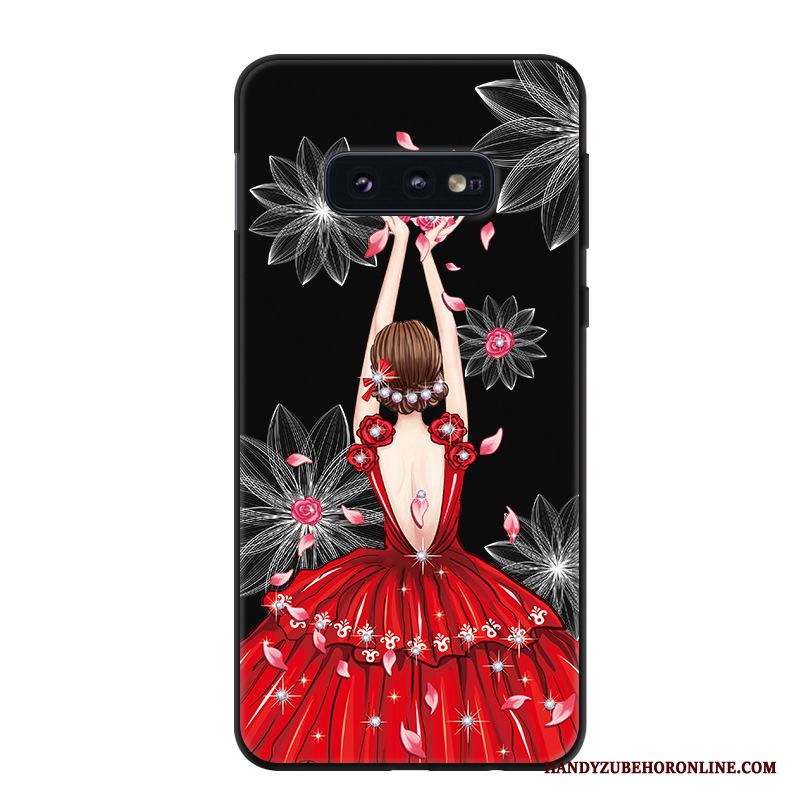 Samsung Galaxy S10e Silikon Personlighet Skal Telefon Mjuk Fodral Fallskydd Svart