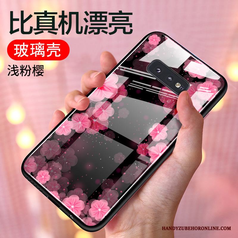 Samsung Galaxy S10e Skal All Inclusive Fallskydd Rosa Glas Silikon Fodral Mjuk