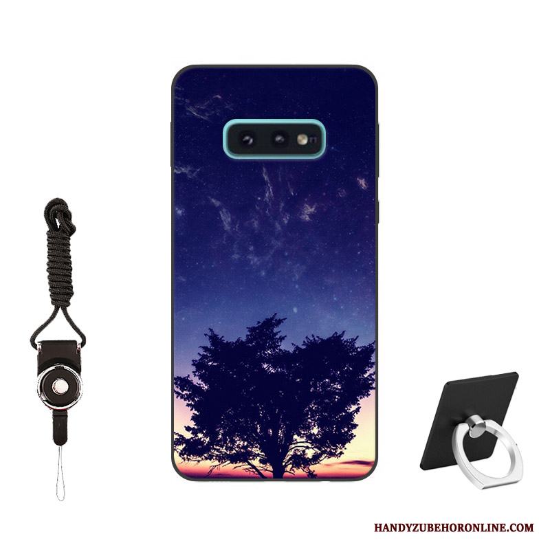 Samsung Galaxy S10e Skal Anpassa Skydd Fodral Mobil Telefon Personlighet Kreativa Svart