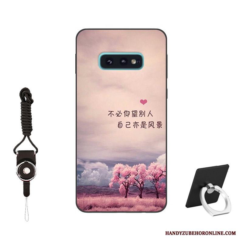 Samsung Galaxy S10e Skal Anpassa Skydd Fodral Mobil Telefon Personlighet Kreativa Svart