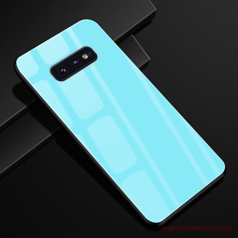 Samsung Galaxy S10e Solid Färg Glas Purpur Skal Telefon Fodral Anpassa Skydd