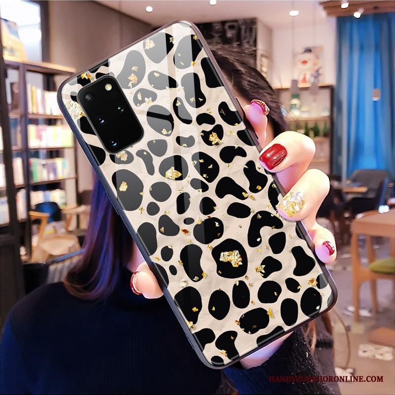 Samsung Galaxy S20+ Hård Stjärna Leopard Skal Telefon Spegel Net Red Röd