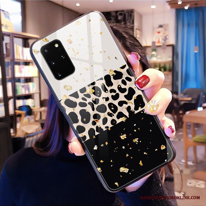 Samsung Galaxy S20+ Hård Stjärna Leopard Skal Telefon Spegel Net Red Röd