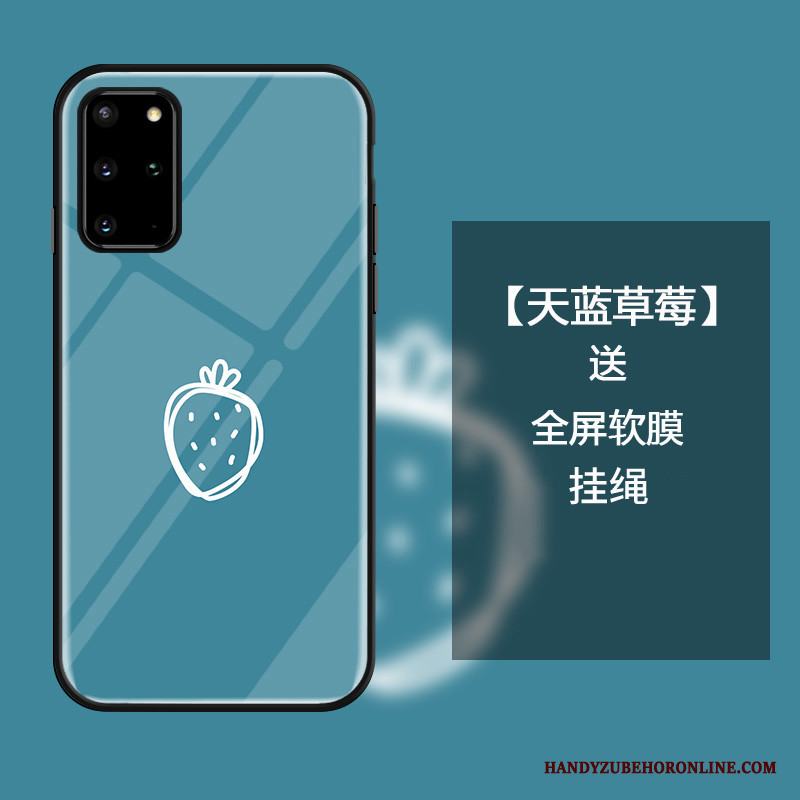 Samsung Galaxy S20+ Personlighet Blå Enkel Glas Mode Skal Telefon Stjärna