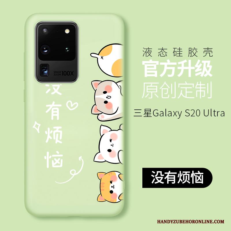Samsung Galaxy S20+ Silikon Stjärna Grön Skal Telefon Tecknat Vacker Fodral