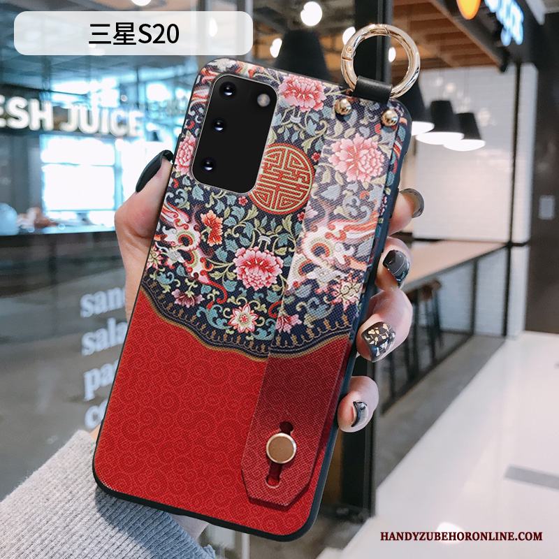 Samsung Galaxy S20 Skal Telefon Röd Support Personlighet Silikon Stjärna Kreativa