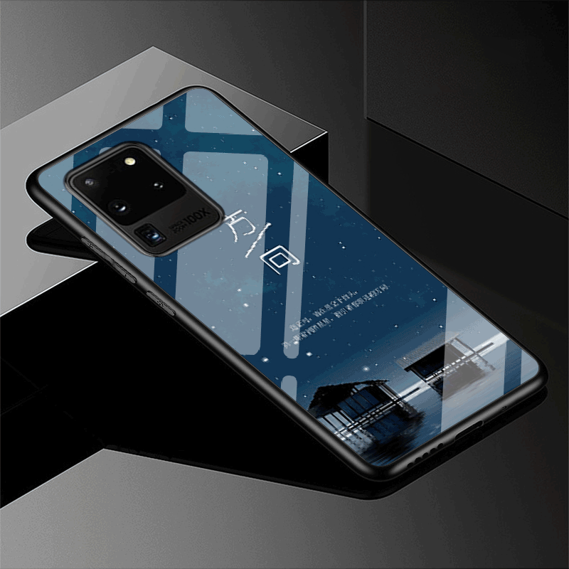 Samsung Galaxy S20 Ultra Glas Mönster Mjuk Fodral Stjärna Fallskydd Skal Telefon