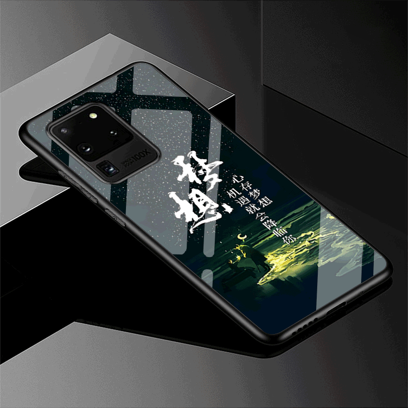 Samsung Galaxy S20 Ultra Glas Mönster Mjuk Fodral Stjärna Fallskydd Skal Telefon