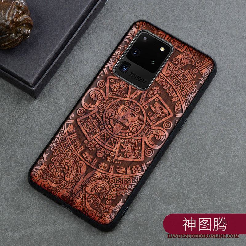 Samsung Galaxy S20 Ultra Skal Fodral Kreativa Högt Utbud Wood Personlighet Stjärna