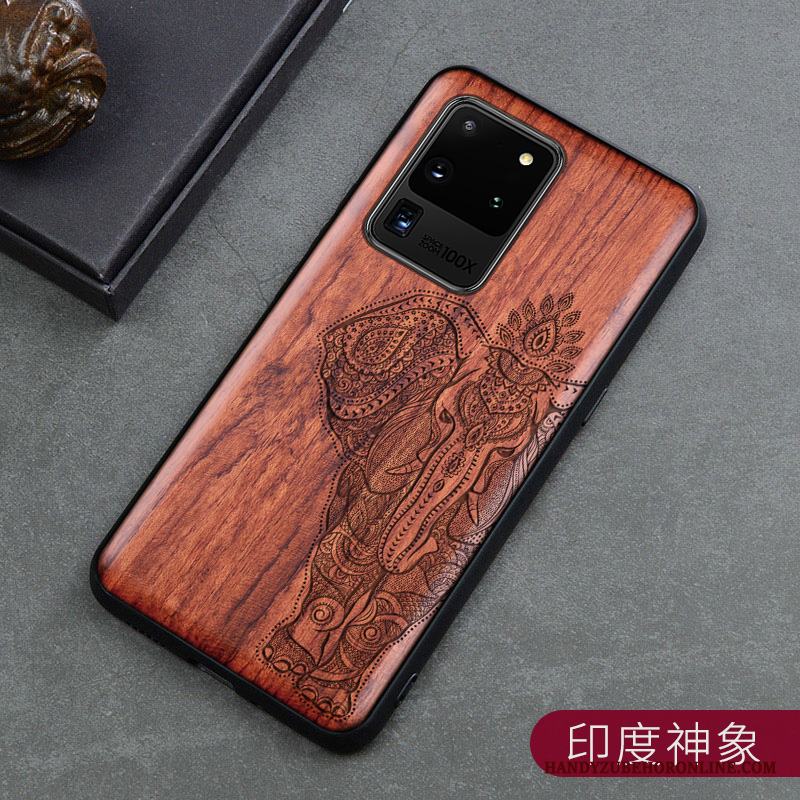 Samsung Galaxy S20 Ultra Skal Fodral Kreativa Högt Utbud Wood Personlighet Stjärna