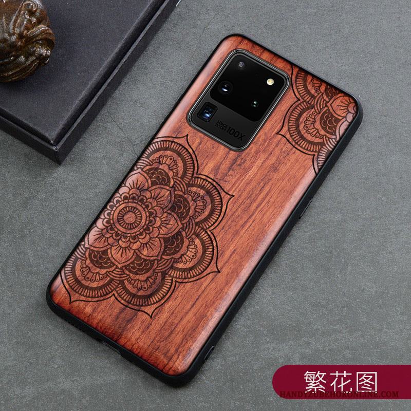 Samsung Galaxy S20 Ultra Skal Fodral Kreativa Högt Utbud Wood Personlighet Stjärna