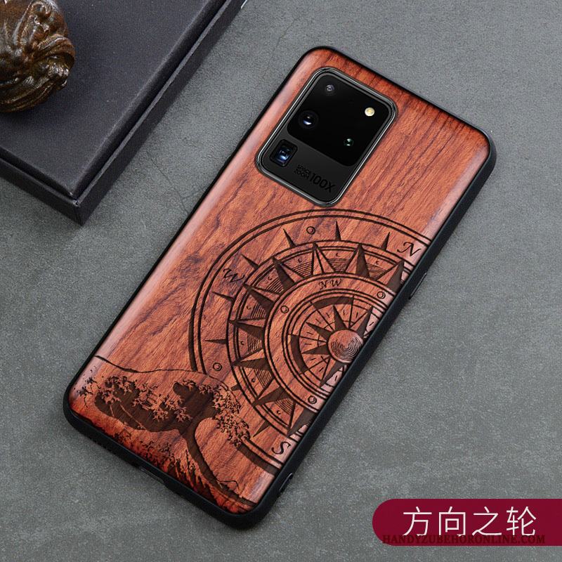 Samsung Galaxy S20 Ultra Skal Fodral Kreativa Högt Utbud Wood Personlighet Stjärna