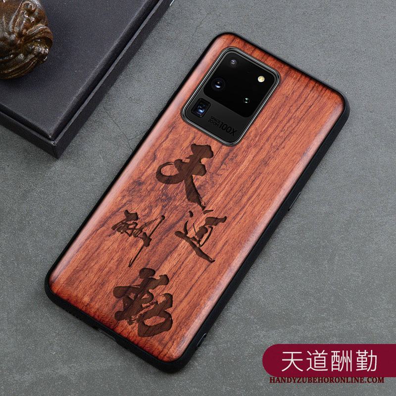 Samsung Galaxy S20 Ultra Skal Fodral Kreativa Högt Utbud Wood Personlighet Stjärna