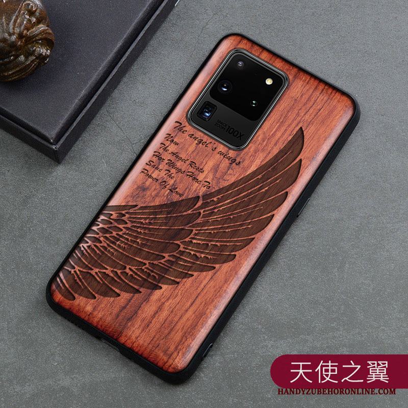 Samsung Galaxy S20 Ultra Skal Fodral Kreativa Högt Utbud Wood Personlighet Stjärna