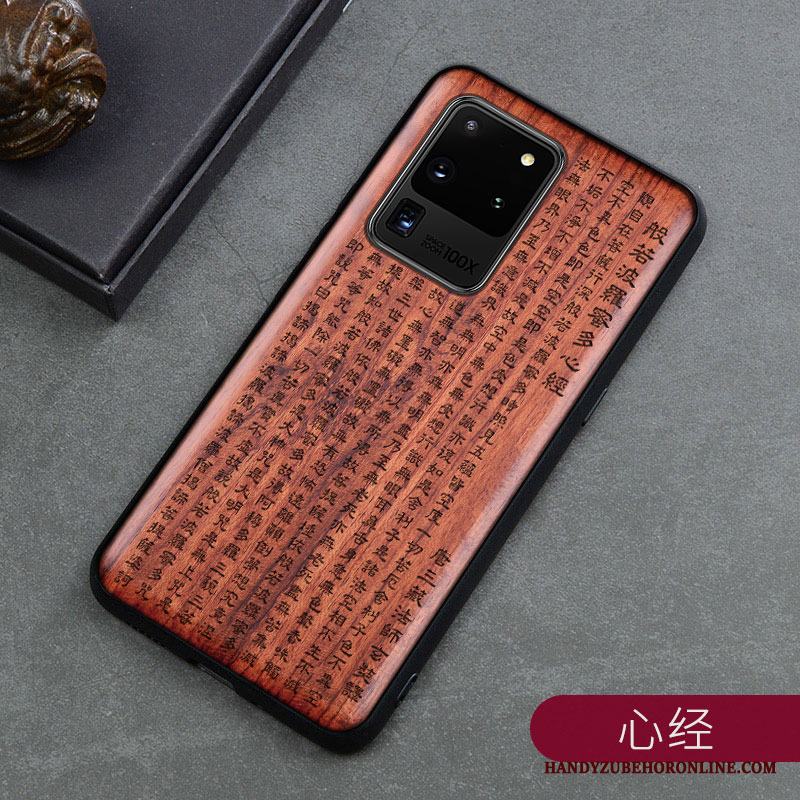 Samsung Galaxy S20 Ultra Skal Fodral Kreativa Högt Utbud Wood Personlighet Stjärna