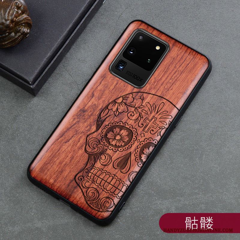 Samsung Galaxy S20 Ultra Skal Fodral Kreativa Högt Utbud Wood Personlighet Stjärna