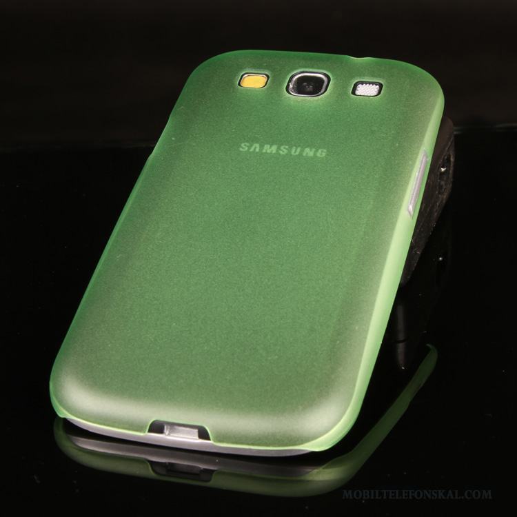 Samsung Galaxy S3 Skal Slim Fodral Stjärna Grön Skydd Nubuck