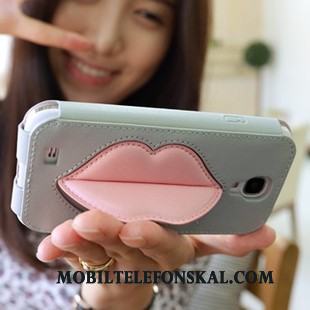 Samsung Galaxy S4 Blå Stjärna Skydd Fodral Mobil Telefon Läderfodral Skal Telefon