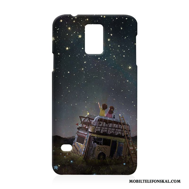 Samsung Galaxy S5 Fallskydd Skal Telefon Fodral Svart Hård Stjärna Silikon