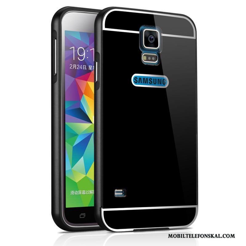 Samsung Galaxy S5 Metall Skal Frame Skydd Svart Fodral Stjärna