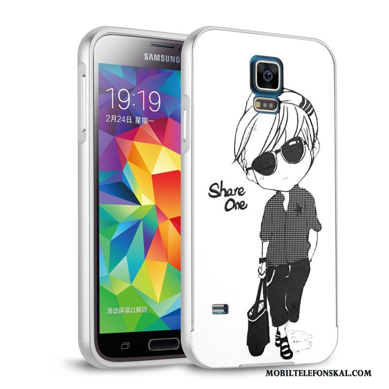 Samsung Galaxy S5 Metall Skal Frame Skydd Svart Fodral Stjärna