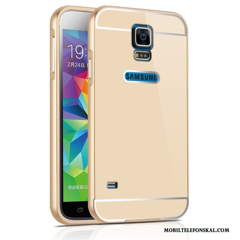 Samsung Galaxy S5 Metall Skal Frame Skydd Svart Fodral Stjärna