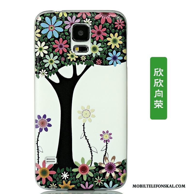 Samsung Galaxy S5 Skal Telefon Bakre Omslag Nubuck Fodral Slim Grön Kreativa