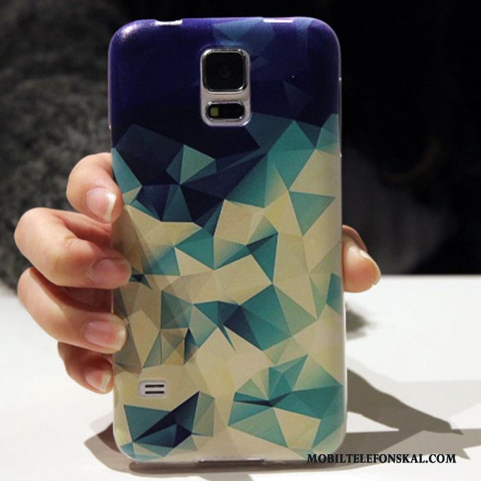 Samsung Galaxy S5 Skydd Fallskydd Blå Mjuk Skal Telefon Stjärna Tecknat