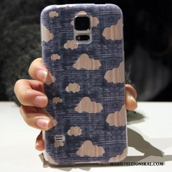 Samsung Galaxy S5 Skydd Fallskydd Blå Mjuk Skal Telefon Stjärna Tecknat