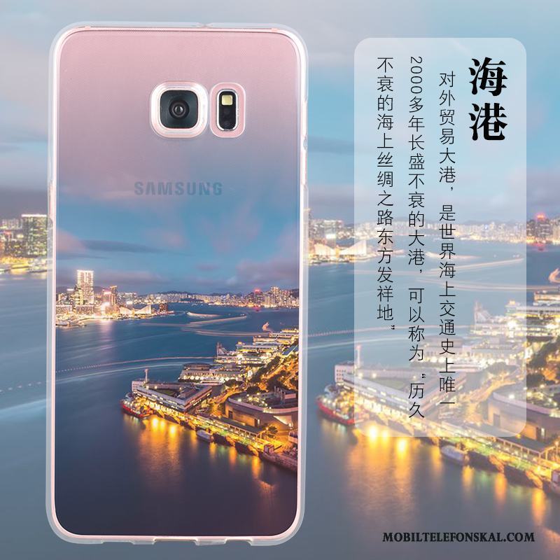 Samsung Galaxy S6 Edge Rosa Stjärna Fallskydd Skal Telefon All Inclusive Silikon Fodral