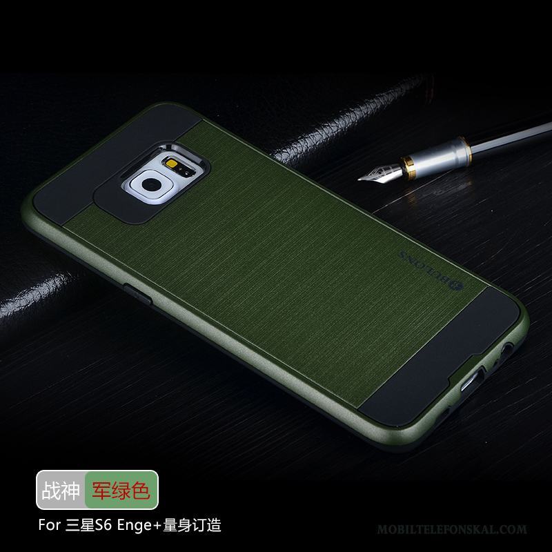 Samsung Galaxy S6 Edge + Skal Mörkgrön Silikon Stjärna Fodral Skydd Mobil Telefon Fallskydd