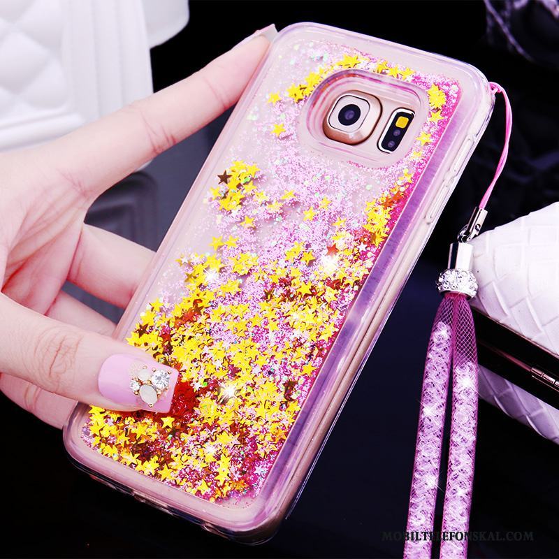 Samsung Galaxy S6 Edge + Skal Telefon Fodral Kvicksand Skydd Silikon Tecknat Stjärna