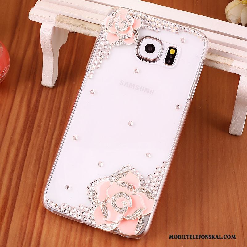 Samsung Galaxy S6 Edge + Skal Telefon Guld Stjärna Fodral Kristall Skydd