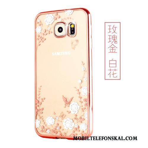 Samsung Galaxy S6 Edge + Skal Transparent Fodral Skydd Stjärna Mobil Telefon Mjuk Guld