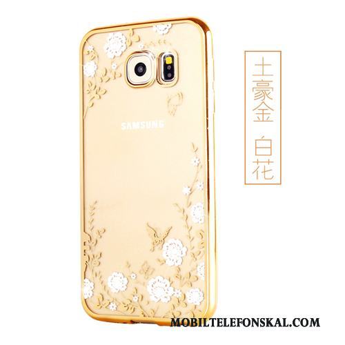 Samsung Galaxy S6 Edge + Skal Transparent Fodral Skydd Stjärna Mobil Telefon Mjuk Guld