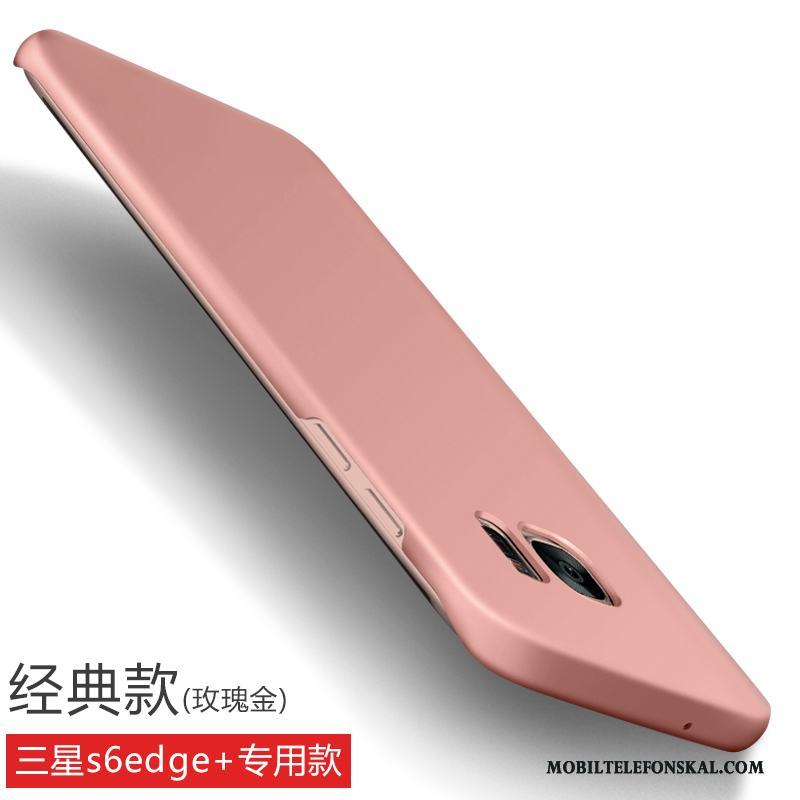 Samsung Galaxy S6 Edge + Skydd Trend Nubuck Skal Telefon Tunn Fodral Röd