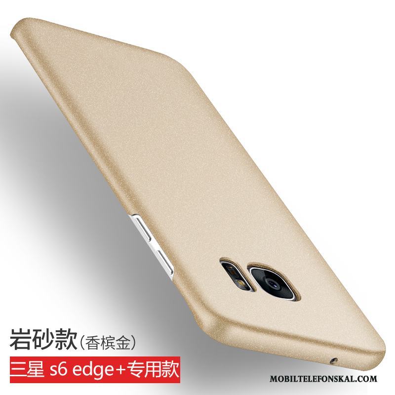 Samsung Galaxy S6 Edge + Skydd Trend Nubuck Skal Telefon Tunn Fodral Röd