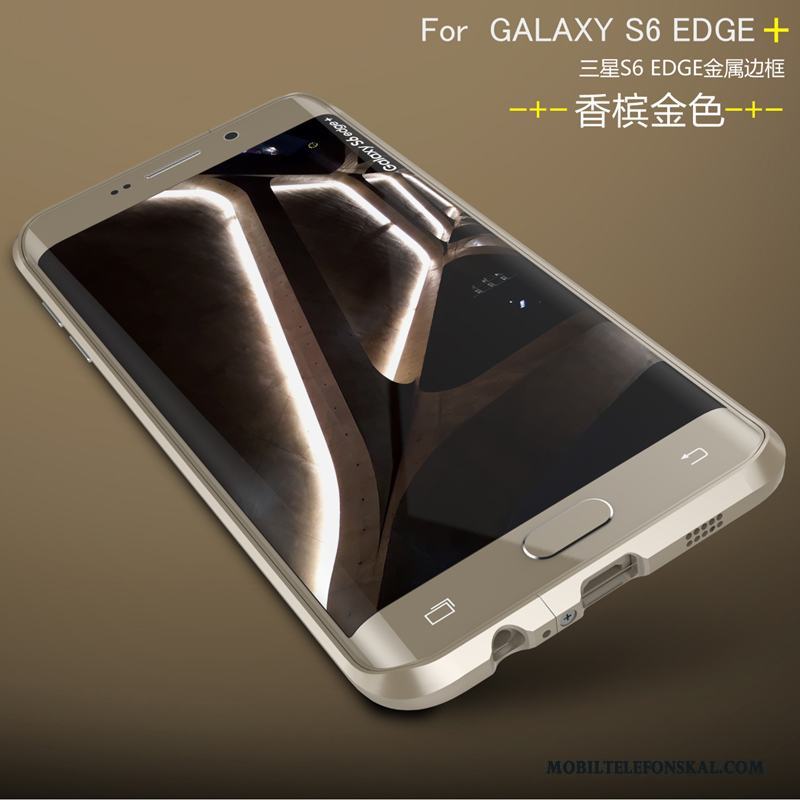 Samsung Galaxy S6 Edge + Stjärna Bakre Omslag Skal Skydd Telefon Metall Frame