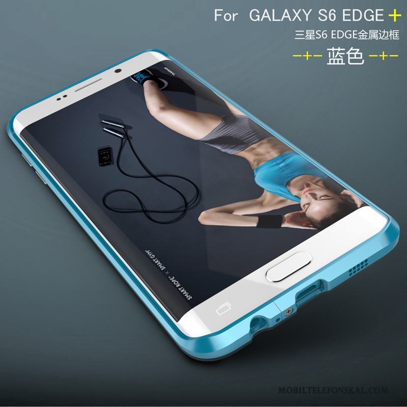 Samsung Galaxy S6 Edge + Stjärna Bakre Omslag Skal Skydd Telefon Metall Frame