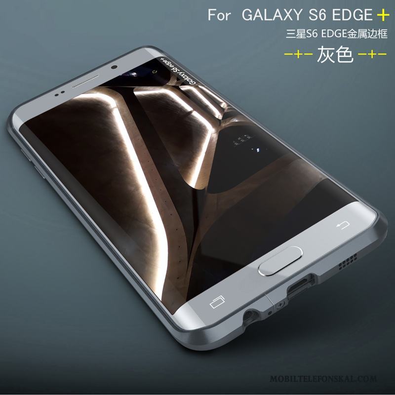 Samsung Galaxy S6 Edge + Stjärna Bakre Omslag Skal Skydd Telefon Metall Frame