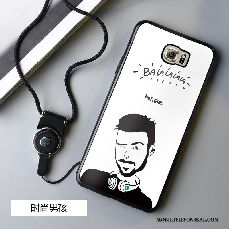 Samsung Galaxy S6 Edge Tecknat Silikon Svart Fallskydd Skal Telefon Mjuk Fodral