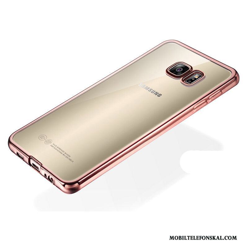 Samsung Galaxy S6 Fodral Guld Mjuk Plating Skal Silikon Fallskydd