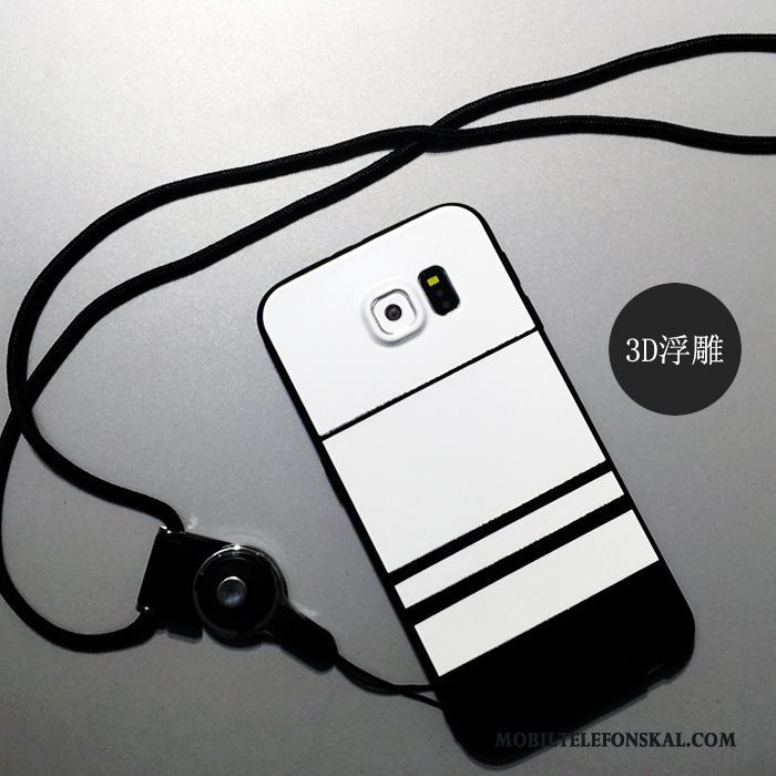 Samsung Galaxy S6 Mjuk Hängsmycken Silikon Mörkgrön Skydd Skal Telefon Tecknat