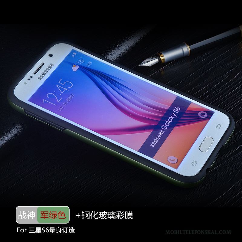 Samsung Galaxy S6 Silikon Skal Telefon Bakre Omslag Ny Personlighet Grå Silver
