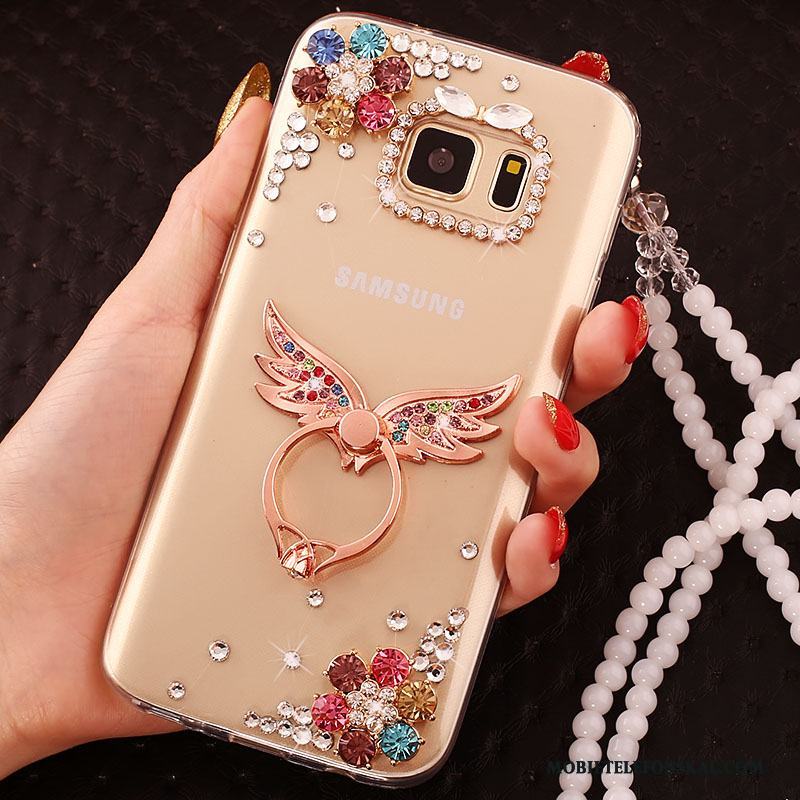 Samsung Galaxy S6 Skal Telefon Guld All Inclusive Mjuk Stjärna Skydd Fodral