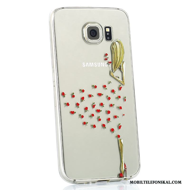 Samsung Galaxy S6 Skal Telefon Skydd Mjuk Stjärna Personlighet Transparent Silikon