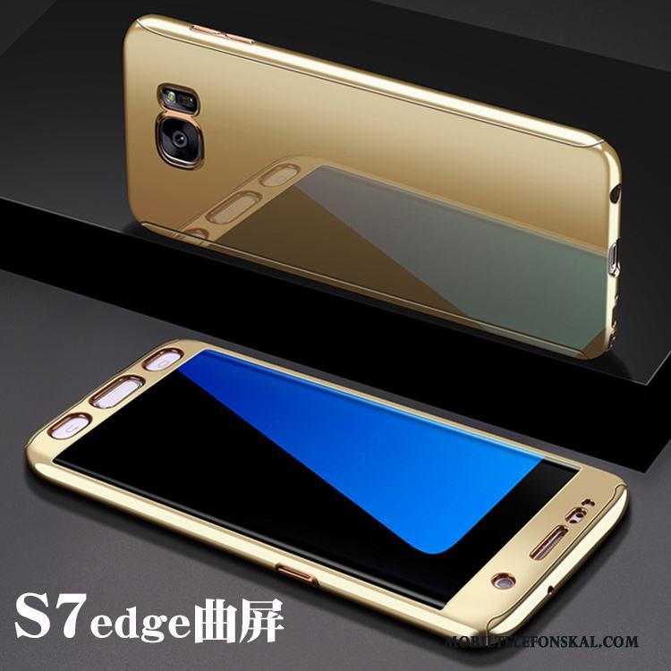 Samsung Galaxy S7 Edge Fodral Stjärna Skal Telefon Fallskydd All Inclusive Hård Guld