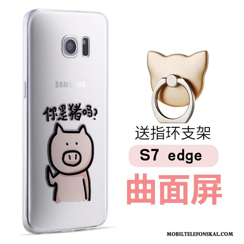 Samsung Galaxy S7 Edge Personlighet Lättnad Stjärna Slim Skal Telefon Tecknat Silikon