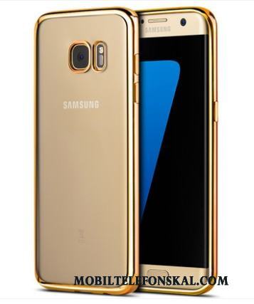 Samsung Galaxy S7 Edge Silver Skydd All Inclusive Silikon Fodral Skal Telefon Fallskydd