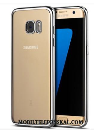 Samsung Galaxy S7 Edge Silver Skydd All Inclusive Silikon Fodral Skal Telefon Fallskydd